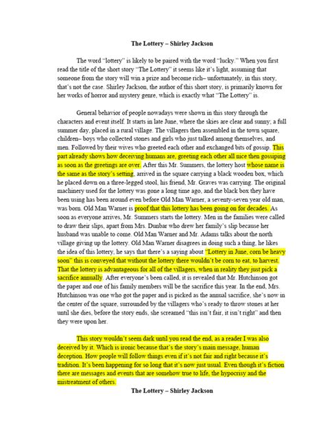 symbols in the lottery shirley jackson|the lottery full text pdf.